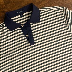 Peter Millar Crown Crafted Golf Polo Striped Large
